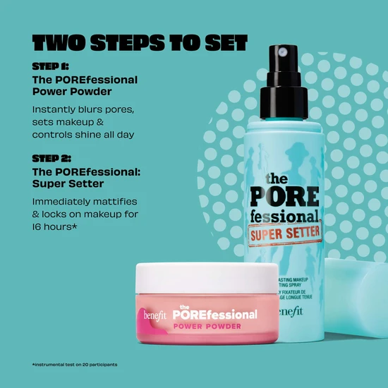 Benefit The POREfessional Set Up Setting Spray & Powder Duo