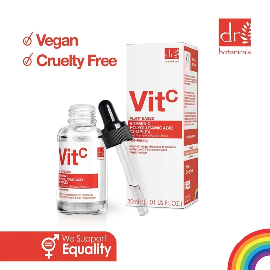 Dr Botanicals Vitamin C 3% & Polyglutamic Acid Complex 1% & Brightening Facial Serum 30ml