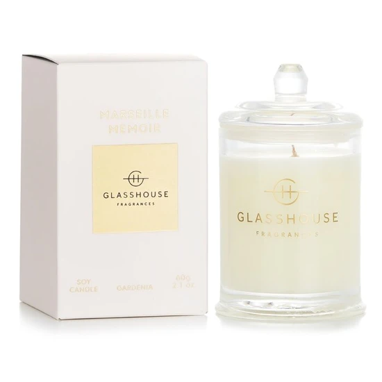 Glasshouse Fragrances Triple Scented Soy Candle Marseille Memoir Gardenia 60g