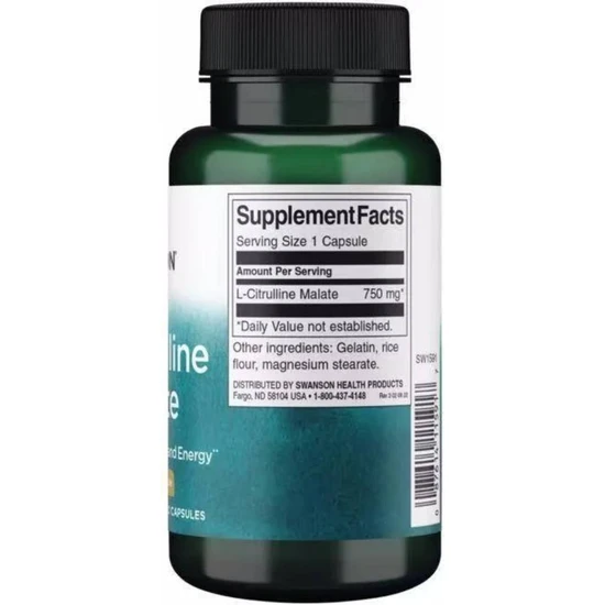 Swanson L-Citrulline Malate Complex Capsules 750mg x 60