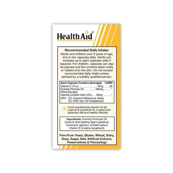 Health Aid Evening Primrose Oil 500mg Capsules 30 Capsules