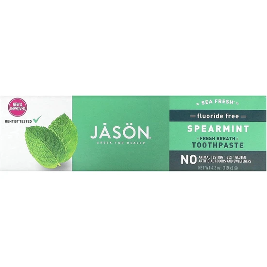 JASON Sea Fresh Fluoride Free Spearmint Toothpaste 119g