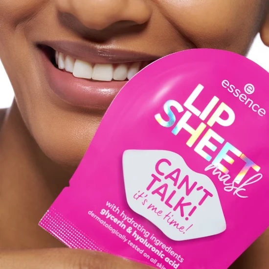 essence Lip Sheet Mask 01 CAN'T TALK! it's me time!