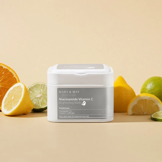 Mary & May Niacinamide Vitamin C Brightening Mask Pack x30