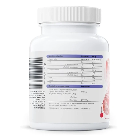 Osavi Nattokinase 100mg Capsules 60 Capsules