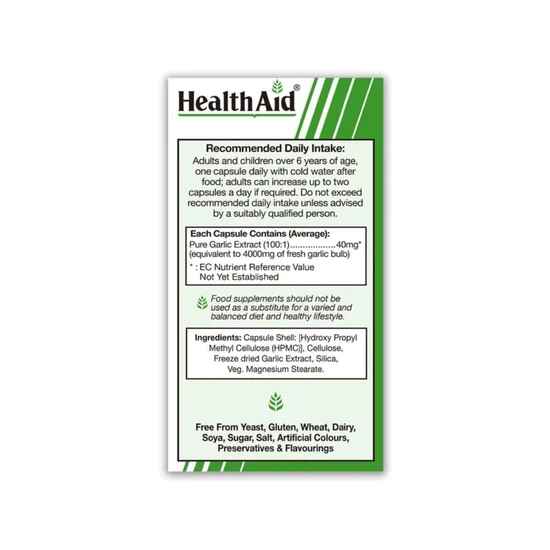 Health Aid Maxi Garlic 4000 Capsules 30 Capsules