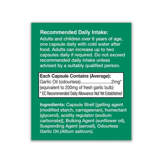 Health Aid Garlic Oil 200mg Tablets 30 Tablets