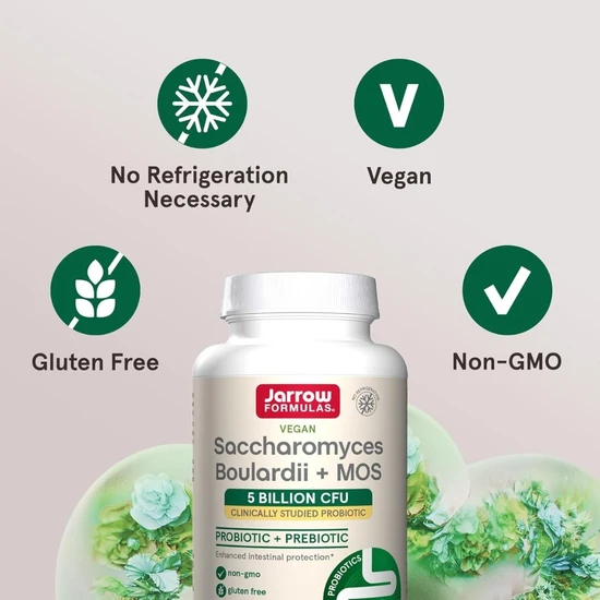 Jarrow Formulas Saccharomyces Boulardii + MOS 90 Veg Caps