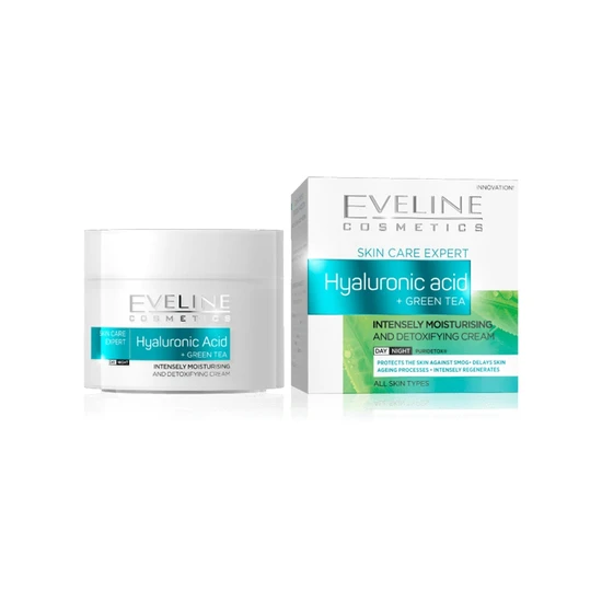 Eveline Skin Care Expert Hyaluronic Acid Intensely Moisturising Detoxifying Cream 50ml