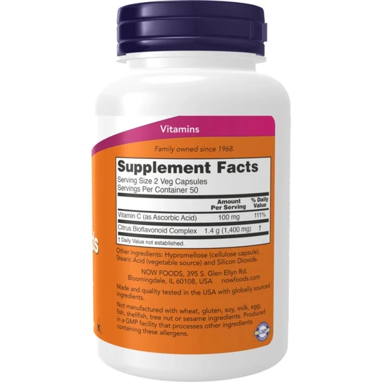 NOW Foods Citrus Bioflavonoids 700mg 100 Capsules