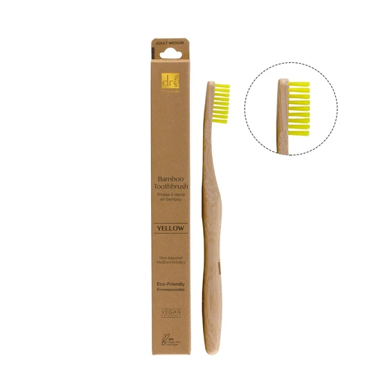 Dr Botanicals Bamboo Toothbrush Yellow x 2