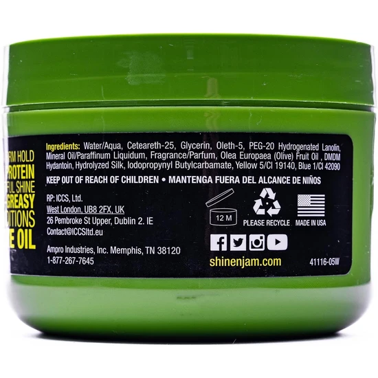 Ampro Shine N Jam Silk Edges With Olive Oil 227g