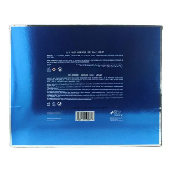 Cristiano Ronaldo CR7 Play It Cool Gift Set 30ml Eau De Toilette + 150ml Shower Gel