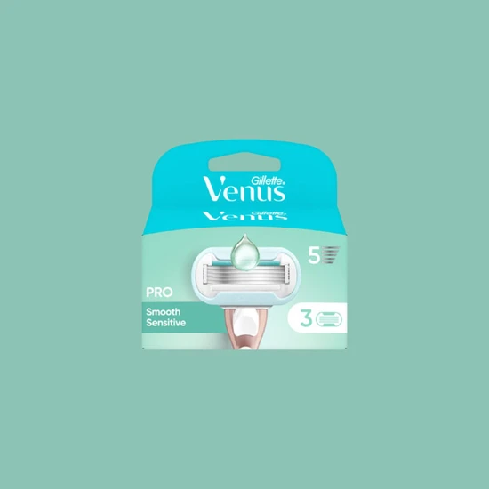 Gillette PRO Smooth Sensitive Razor Blades Refills 3 Blades