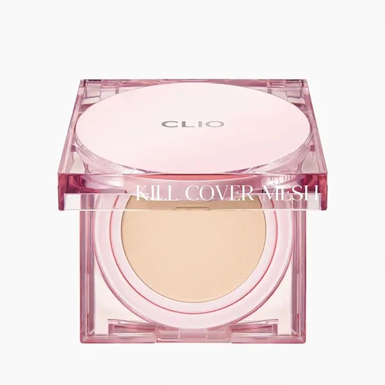 Clio Kill Cover Mesh Glow Cushion Set SPF 50+ #3 Linen (21 warm yellow beige)