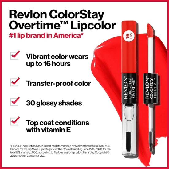 Revlon Colourstay Overtime Lip Colour Dual Ended 280 Stay Currant