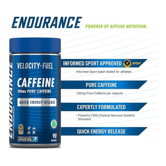 Applied Nutrition Endurance Caffeine 100mg Capsules 90 Capsules