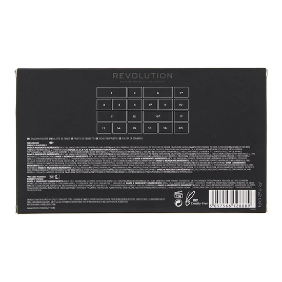 Revolution Jack Eyeshadow Palette 16 x 1g, 4 x 2.5g