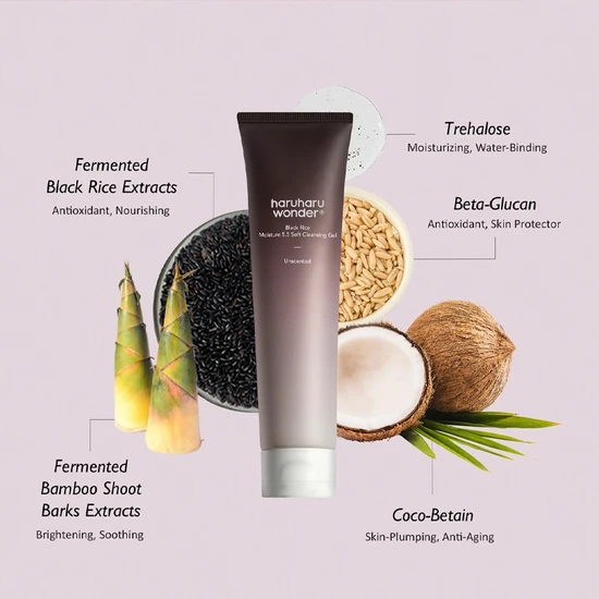 Haruharu Wonder Black Rice Moisture 5.5 Soft Cleansing Gel 100ml