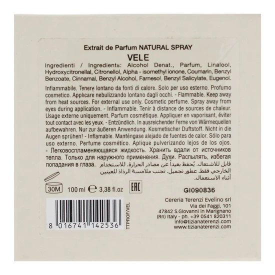 Tiziana Terenzi Vele Extract De Parfum 100ml
