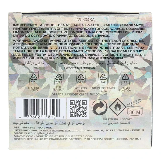 Police To Be Born To Shine Eau De Toilette 40ml