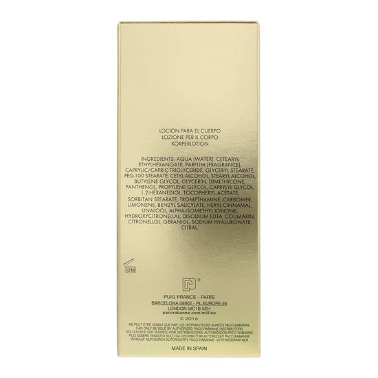 Paco Rabanne Lady Million Sensual Body Lotion 200ml