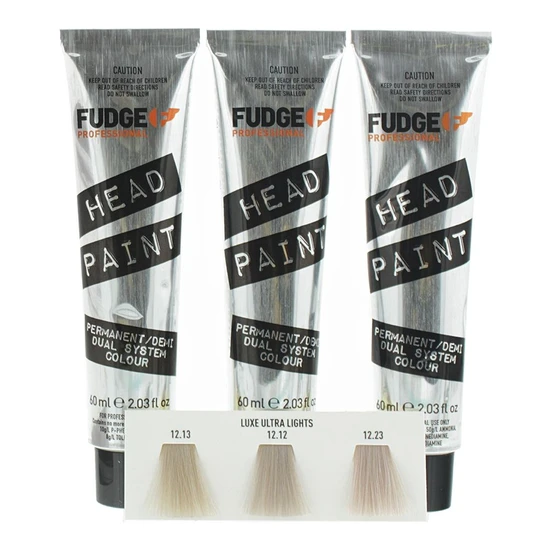 Fudge Professional Headpaint High Lift Trio Kit 60ml 12.13 Ultra Light Cool Champagne + 60ml 12.23 Ultra Light Rose Gold