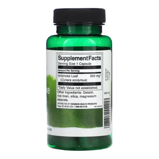 Swanson Artichoke Leaves Capsules 500mg x 60