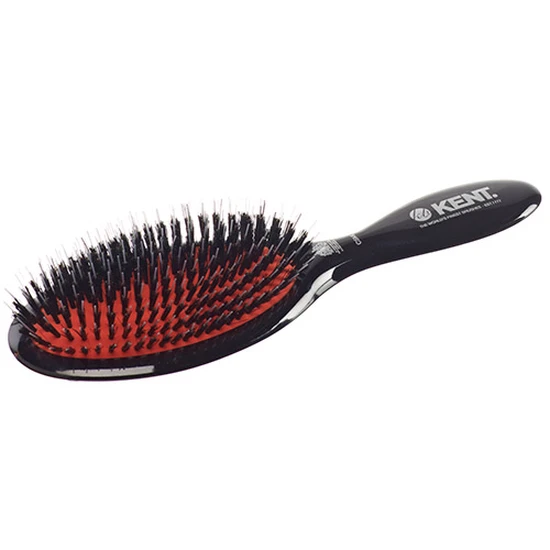 Kent Brushes Large Black Porcupine Cushion Brush Midnight Ruby