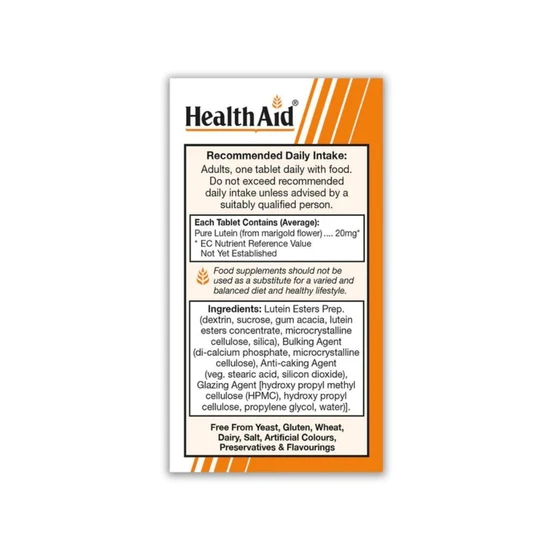 Health Aid Lutein 20mg Tablets 30 Tablets