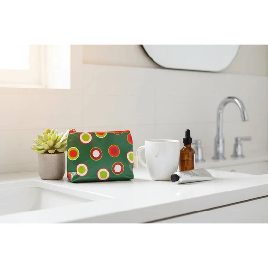 Victoria Green Small Jingle Dot Makeup Bag