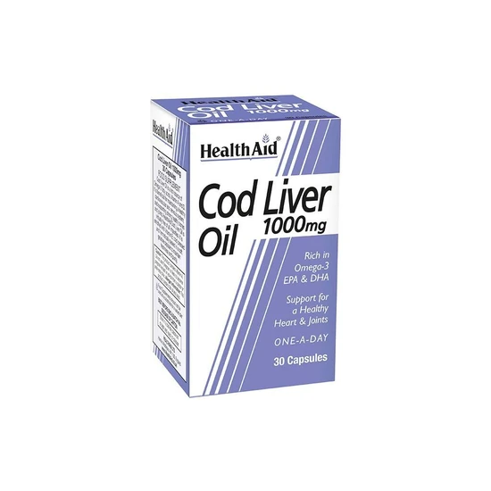 Health Aid Cod Liver Oil 1000mg 30 Vegicaps