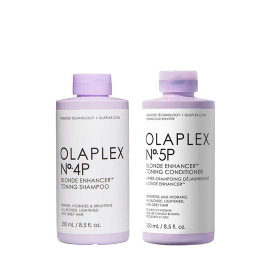 Olaplex No.4p Blonde Enhancer Toning Shampoo & No. 5p Blonde Enhancer Toning Conditioner 250ml Duo