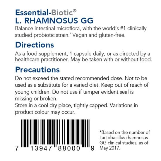 Allergy Research Group Essential-Biotic L.Rhamnosus GG Capsules 60 Capsules