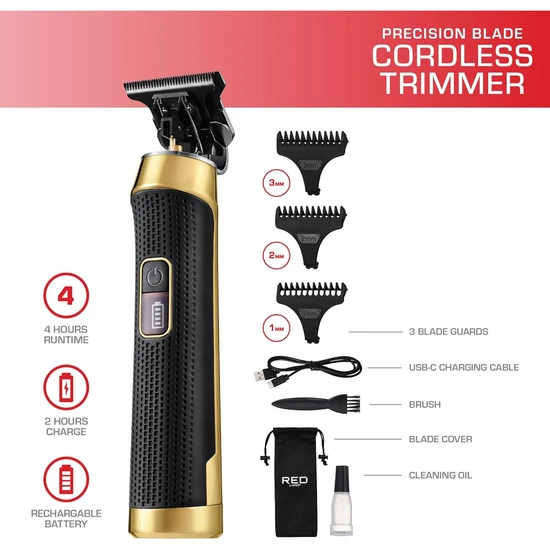 Kiss Red Edge King Cordless Trimmer CT01