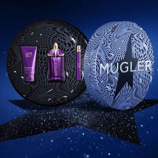 Mugler Alien Eau De Parfum 60ml, Eau De Parfum 10ml Travel Spray + Body Lotion 50ml Gift Set 60ml
