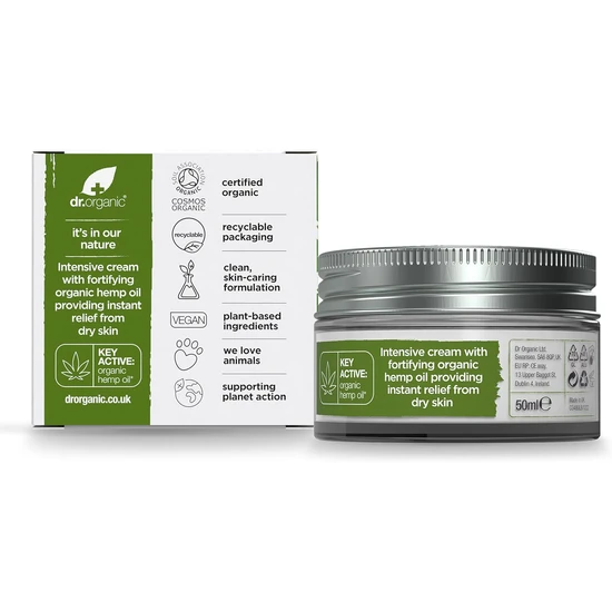 Dr. Organic Hemp Oil Rescue Cream 50ml