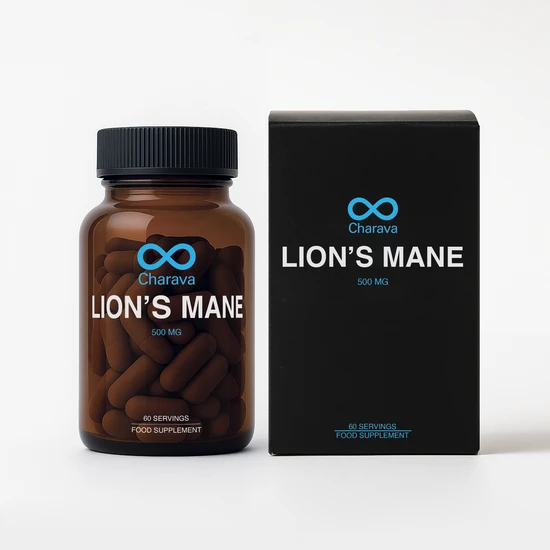 Charava UK Lions Mane Mushroom 500mg 30 Days