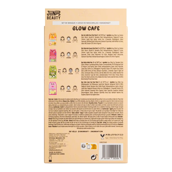 JiinJu Beauty Jiinju Glow Cafe Sheet Masks 4 Sheet Masks