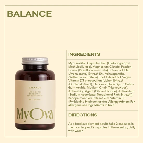 MyOva Balance Capsules 120 Capsules