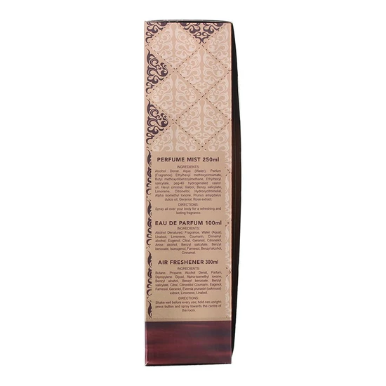 Ard Al Zaafaran Shams Al Emarat Khususi Gift Set 100ml Eau De Parfum + 250ml Body Mist + 300ml Air Freshener