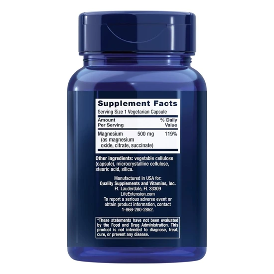 Life Extension Magnesium 500mg 100 Vegicaps