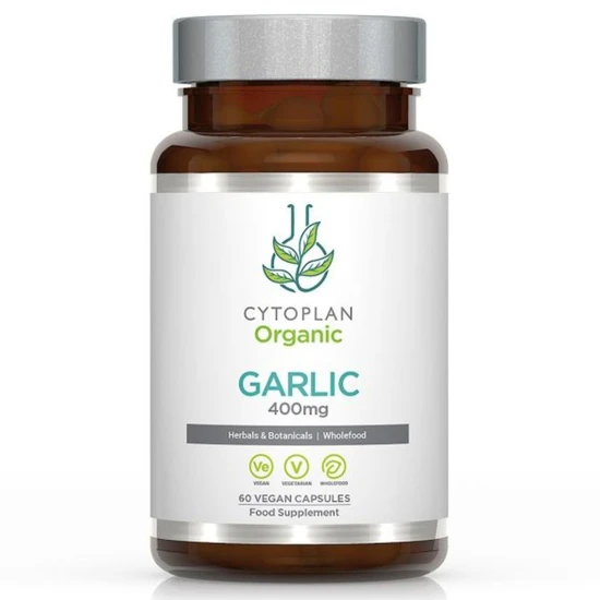 Cytoplan Organic Whole Garlic Powder Capsules 400mg x 60