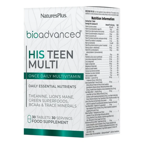 Nature's Plus NaturesPlus BioAdvanced His Teen Multi Tablets 30 Tablets