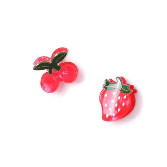 Molly And Rose Card Of 2 Fruit Shaped Mini Clamps