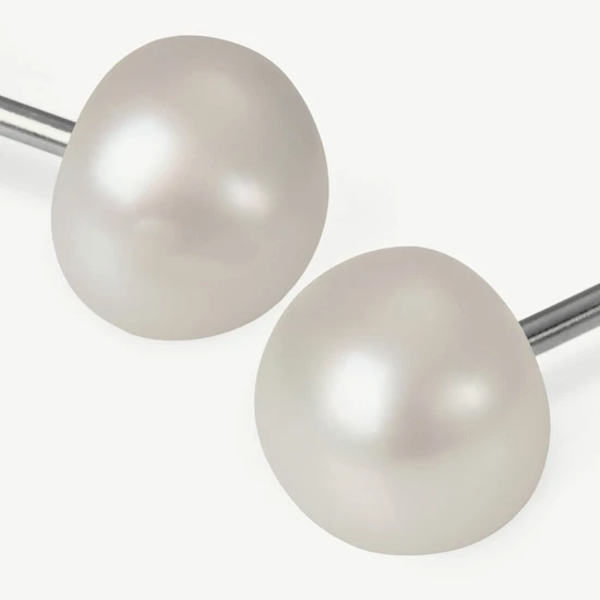 Kyoto Pearl Alvie 6mm Pearl Stud Earrings 925 Sterling Silver White