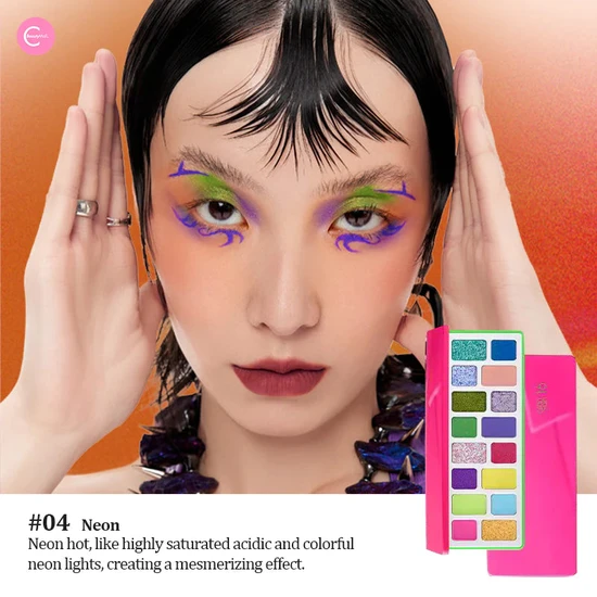Glisten Cosmetics Neon Eyeshadow Palette Cheeryep