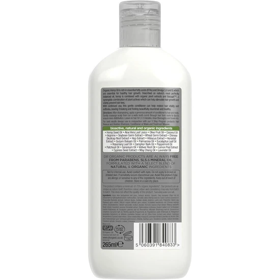 Dr. Organic Dr Bioactive Hair Care Organic Hemp Oil Rescue Shampoo 265ml