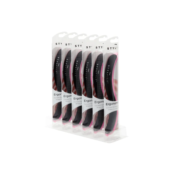 Stylpro STYLFILE Curved 3 In 1 S-Shape Nail File 6 Pack