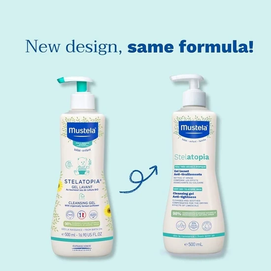 Mustela Stelatopia Cleansing Gel For Atopic-Prone Skin 200ml